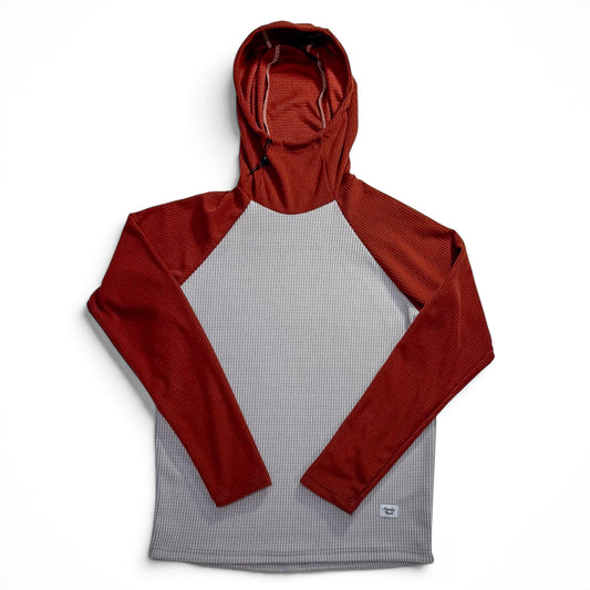 Micro Grid Hoody - Birch/Cherry