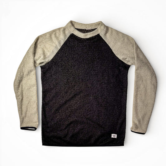 60g Alpha Direct Crewneck Sweater- Black/Tan