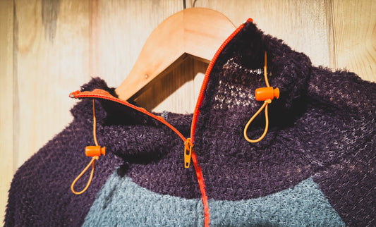 90g Alpha Direct 1/3 Zip Hoody and Pocket, Flint and Purple with Blaze Trim XL Tall