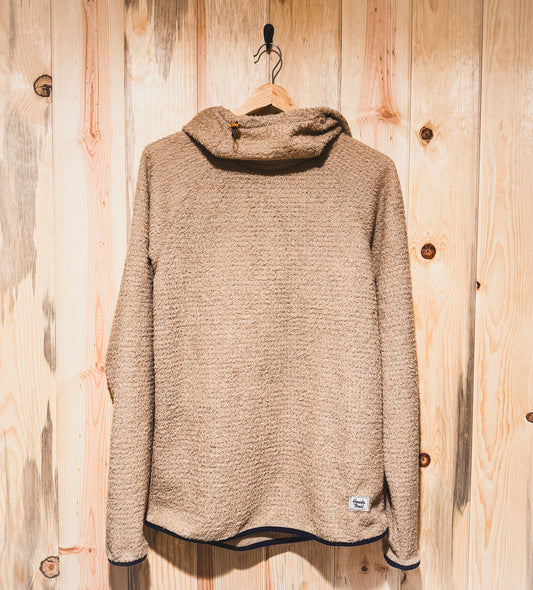120g Alpha Direct Hoody, Tan with Navy Trim