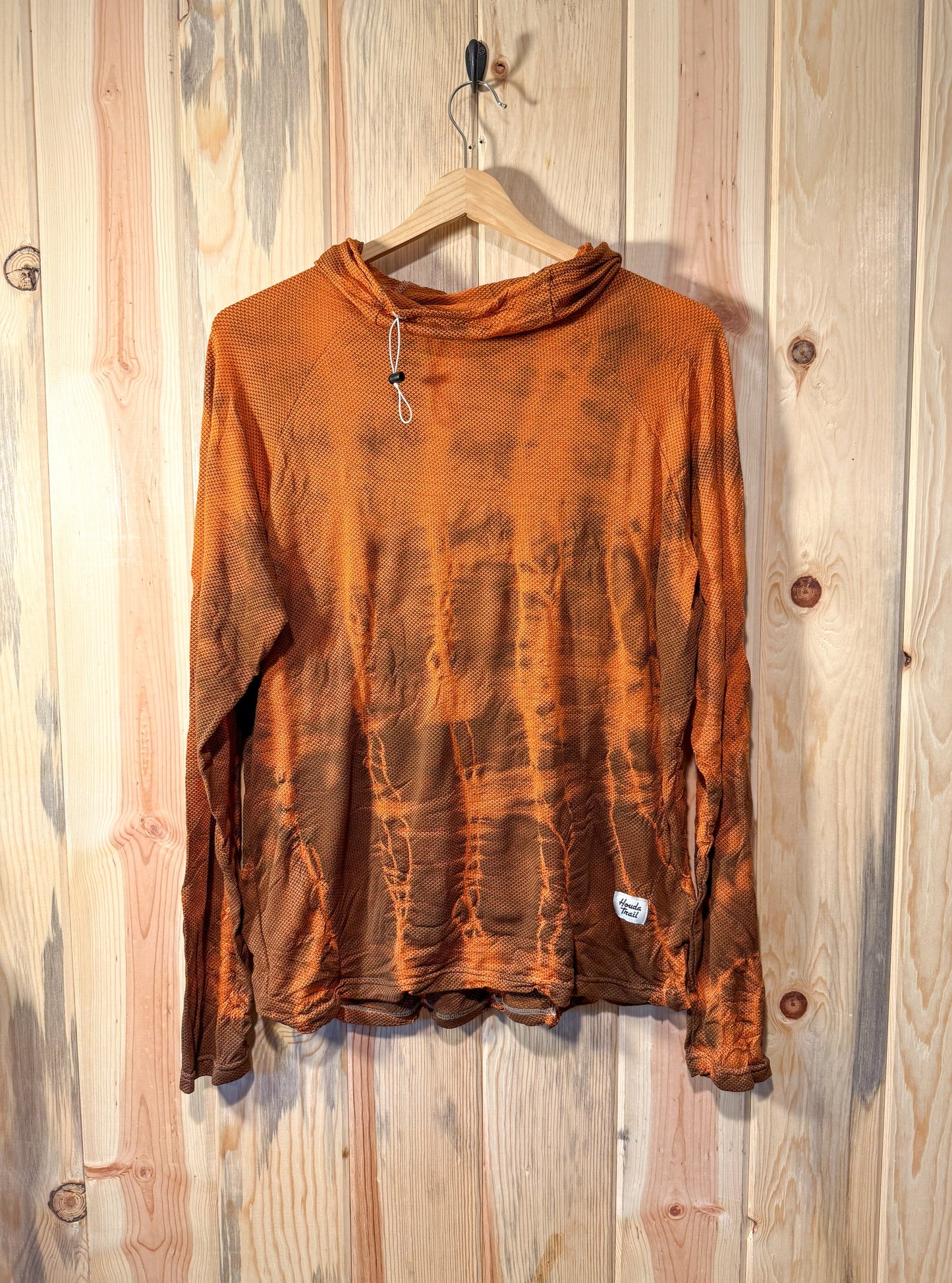 Men's Medium Delta Sun Shirt - Orange/Black